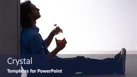  Presentation with alcoholism - Presentation having young-man-suffering-from-alcoholism background and a navy blue colored foreground