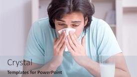  Presentation with allergy - Presentation theme enhanced with young-man-suffering-from-allergy background and a  colored foreground