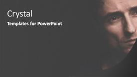  Presentation with seclusion - PPT theme consisting of young-man-suffering-from-anxiety background and a dark gray colored foreground