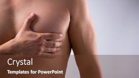  Presentation with heart attack - Slide set with young-man-suffering-from-heart background and a tawny brown colored foreground