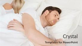  Presentation with sleep health - Amazing presentation theme having young man suffering from insomni backdrop and a lemonade colored foreground