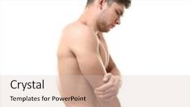  Presentation with pain - Amazing PPT theme having elbow on white background backdrop and a lemonade colored foreground