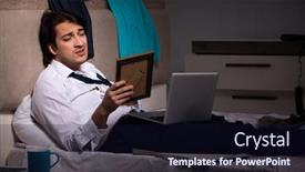  Presentation with love - Presentation theme having young-man-suffering-from-unrequited background and a wine colored foreground