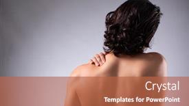  Presentation with pain - Beautiful slide deck featuring young man suffering from upper limb pain backdrop and a red colored foreground