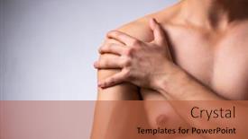  Presentation with pain - Presentation theme enhanced with young-man-suffering-from-upper background and a red colored foreground