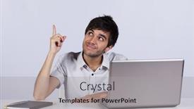  Presentation with internet surfing - Theme consisting of young man surfing the internet in his laptop sited on the carpet isolated on white background and a light gray colored foreground