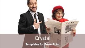  Presentation with teasing - PPT layouts with young-man-teasing-an-older background and a violet colored foreground