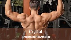  Presentation with elderly people exercise patient training - Colorful PPT theme enhanced with young man training on exercise backdrop and a tawny brown colored foreground