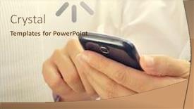  Presentation with loading - Slide deck with young-man-using-a-smartphone background and a cream colored foreground