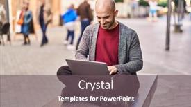  Presentation with man sitting bench - 