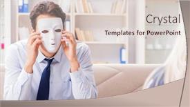  Presentation with psychiatrist - Audience pleasing slide set consisting of young man visiting psychiatrist doctor for consultation backdrop and a lemonade colored foreground