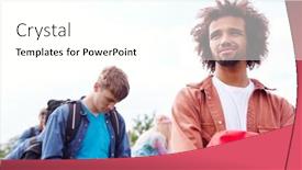  Presentation with music festival - Audience pleasing slide set consisting of young-man-waiting-behind-barrier backdrop and a white colored foreground