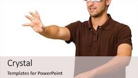  Presentation with glasses - PPT theme consisting of tile floor planning control diet background and a cool aqua colored foreground.