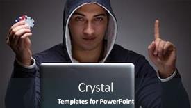  Presentation with computer - Audience pleasing PPT layouts consisting of young-man-wearing-a-hoodie backdrop and a tawny brown colored foreground