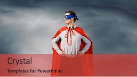  Presentation with mask - Theme featuring young man wearing a mask and cape background and a red colored foreground