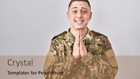  Presentation with forgiveness - Theme having young-man-wearing-camouflage-army background and a coral colored foreground