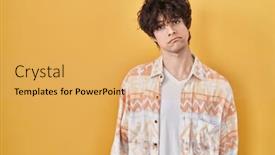  Presentation with crying - Theme consisting of young-man-wearing-casual-summer background and a yellow colored foreground