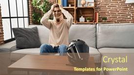  Presentation with cervical - Slides consisting of young-man-wearing-cervical-collar background and a coral colored foreground