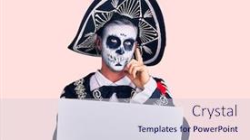  Presentation with day dead - Presentation theme consisting of young-man-wearing-day background and a lemonade colored foreground