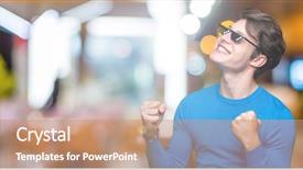  Presentation with celebration life - Audience pleasing PPT theme consisting of young man wearing funny thug backdrop and a coral colored foreground