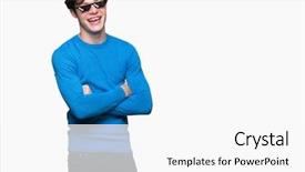  Presentation with happy life - Beautiful PPT theme featuring young man wearing funny thug backdrop and a white colored foreground