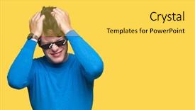  Presentation with funny - Beautiful PPT layouts featuring young man wearing funny thug backdrop and a  colored foreground