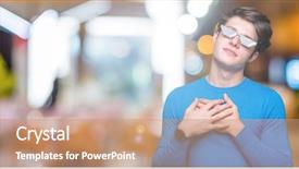  Presentation with funny - Theme enhanced with young man wearing funny thug background and a coral colored foreground