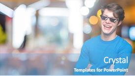  Presentation with happy life - Presentation theme with young man wearing funny thug background and a  colored foreground