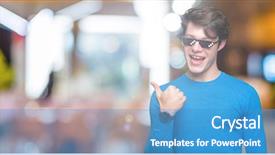  Presentation with happy life - Slides having young man wearing funny thug background and a teal colored foreground