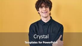  Presentation with glasses - PPT layouts with young-man-wearing-glasses-over background and a wine colored foreground