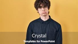  Presentation with crying - PPT theme consisting of young-man-wearing-glasses-over background and a wine colored foreground