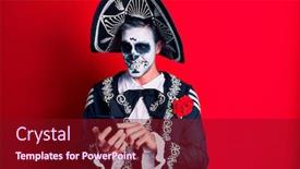  Presentation with mexican day - PPT theme consisting of young-man-wearing-mexican-day background and a crimson colored foreground