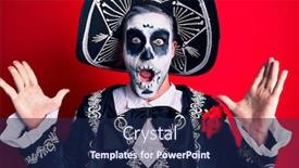  Presentation with mexican day - Slide deck having young-man-wearing-mexican-day background and a navy blue colored foreground