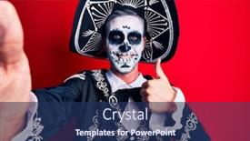  Presentation with mexican day - Amazing slide set having young-man-wearing-mexican-day backdrop and a navy blue colored foreground