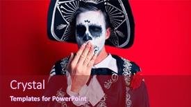  Presentation with mexican day - Amazing theme having young-man-wearing-mexican-day backdrop and a crimson colored foreground