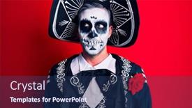  Presentation with mexican day - Audience pleasing slide deck consisting of young-man-wearing-mexican-day backdrop and a navy blue colored foreground