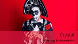  Presentation with mexican day - PPT theme enhanced with young-man-wearing-mexican-day background and a red colored foreground