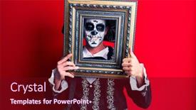  Presentation with mexican day - Cool new slides with young-man-wearing-mexican-day backdrop and a wine colored foreground