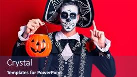  Presentation with mexican day - Audience pleasing presentation design consisting of young-man-wearing-mexican-day backdrop and a navy blue colored foreground