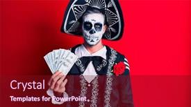  Presentation with mexican day - Beautiful PPT layouts featuring young-man-wearing-mexican-day backdrop and a crimson colored foreground