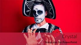  Presentation with young man wearing a hat - Audience pleasing slide deck consisting of young-man-wearing-mexican-day backdrop and a red colored foreground