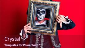  Presentation with mexican day - Cool new presentation design with young-man-wearing-mexican-day backdrop and a wine colored foreground