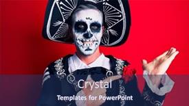  Presentation with mexican day - Slide set with young-man-wearing-mexican-day background and a navy blue colored foreground