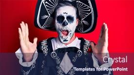  Presentation with mexican day - Beautiful theme featuring young-man-wearing-mexican-day backdrop and a navy blue colored foreground