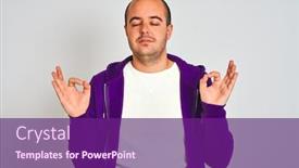  Presentation with purple - Slide deck enhanced with young-man-wearing-purple-sweatshirt background and a violet colored foreground
