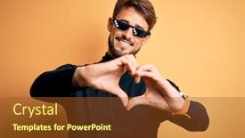  Presentation with heart hands - Presentation featuring young-man-wearing-thug-life background and a tawny brown colored foreground