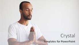  Presentation with white - Slides having young-man-wearing-white-t background and a white colored foreground