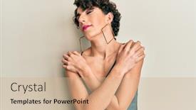  Presentation with confident love - Cool new slide set with young-man-wearing-woman-make backdrop and a coral colored foreground