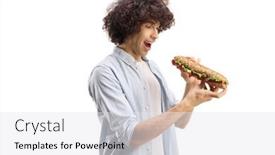  Presentation with curly hair - Slides featuring young-man-with-a-curly background and a white colored foreground