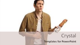  Presentation with stomach - Slide deck featuring young-man-with-a-stomach background and a soft green colored foreground